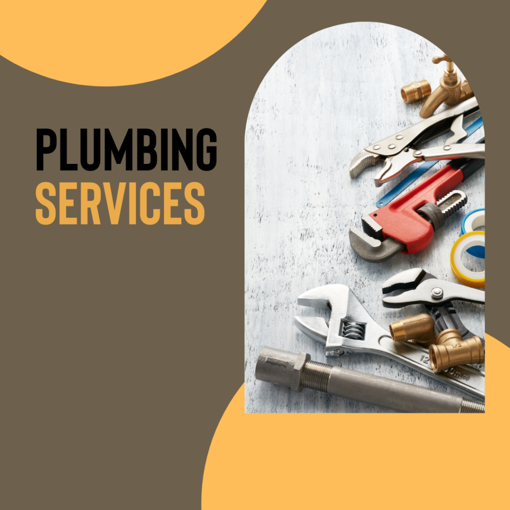 Tools arranged for plumbing services, featuring a red pipe wrench, adjustable wrench, plumbing fittings, and tape, emphasizing reliable plumbing solutions in Fraser.