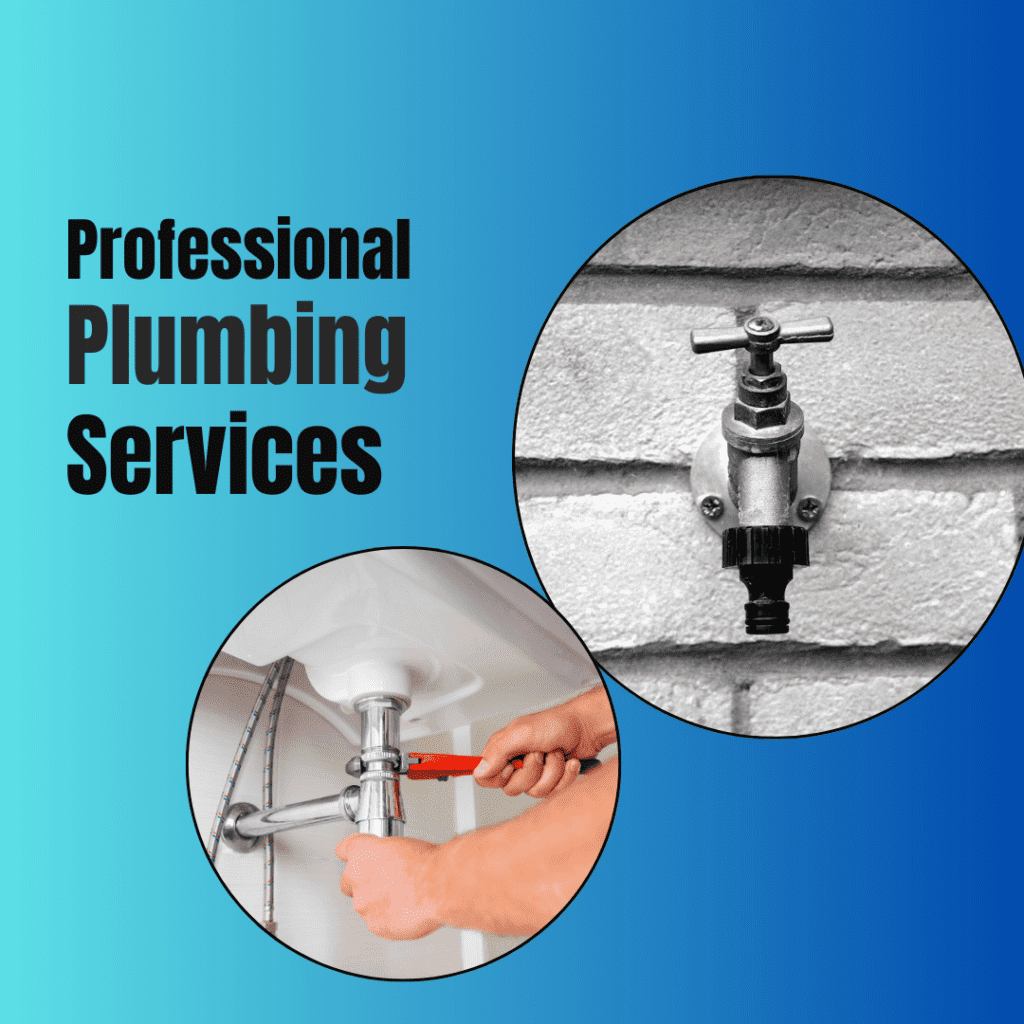 Professional plumbing services featuring a hand using a wrench on a pipe and a wall-mounted water valve, emphasizing reliable plumbing repair solutions in Romeo.